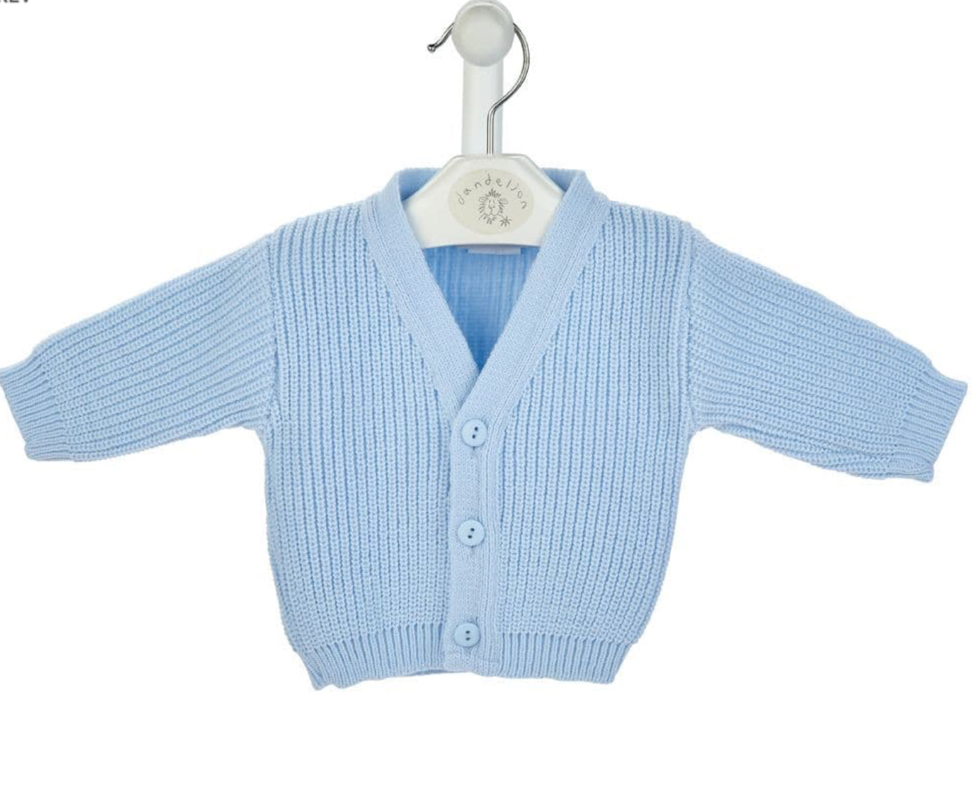 Blue Rib Knit Cardigan