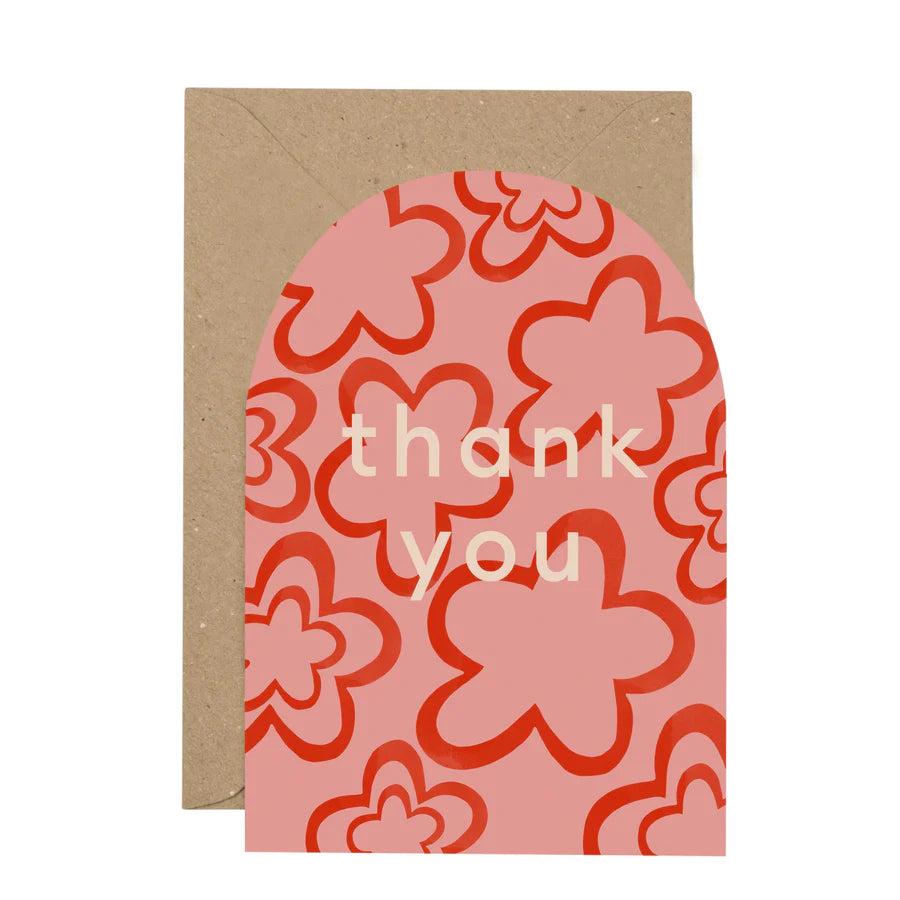Bold Floral Thank You Card