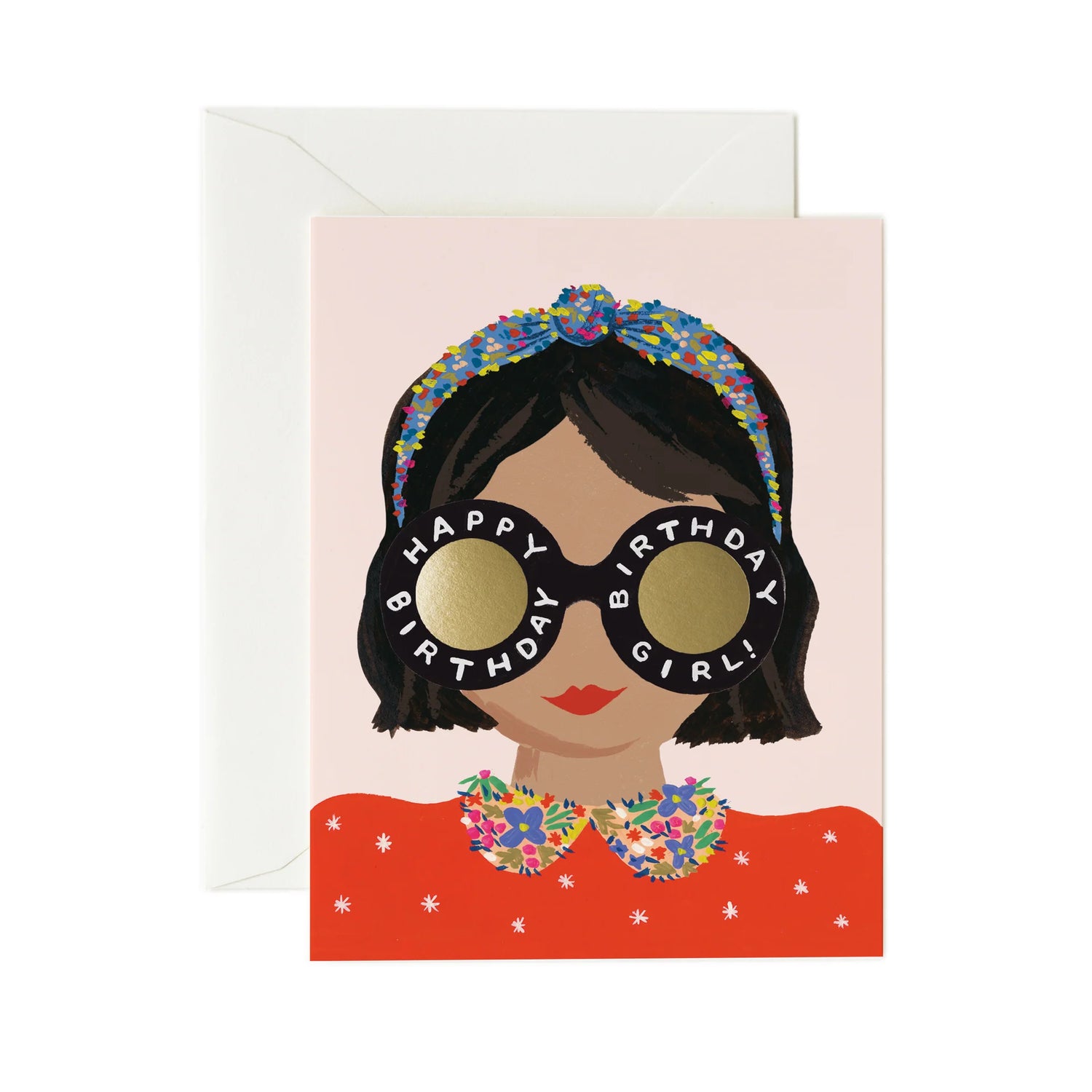 Headband Birthday Girl Card