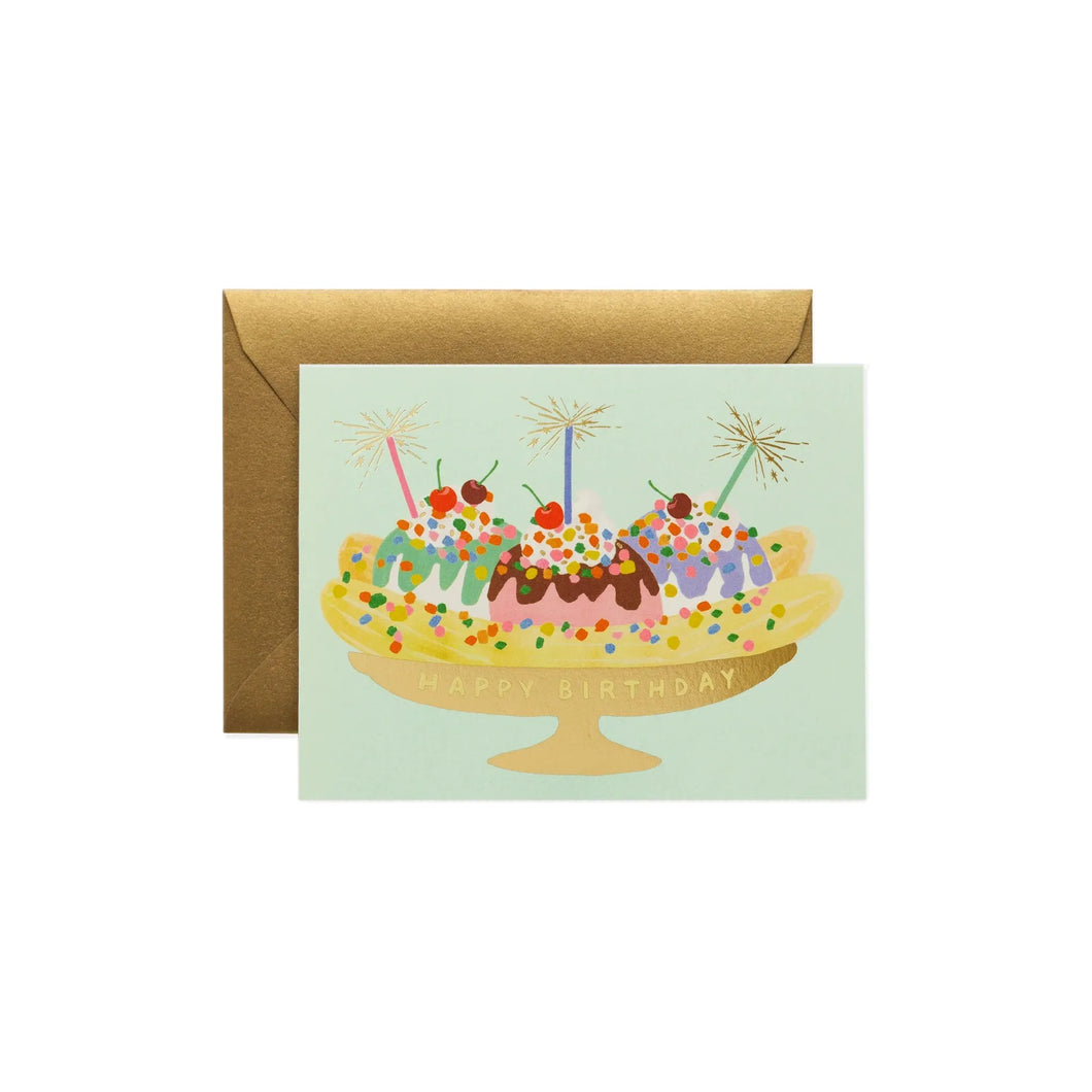 Banana Split Birthday Card