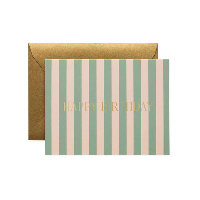 Cabana Stripe Birthday Card