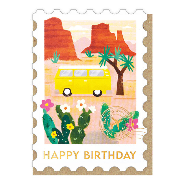 Joshua Tree Stamp Birthday Card