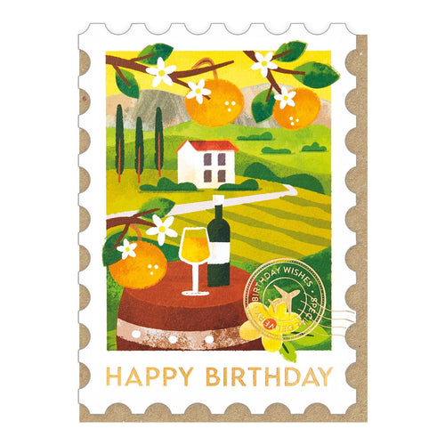 Tuscany Stamp Birthday Card