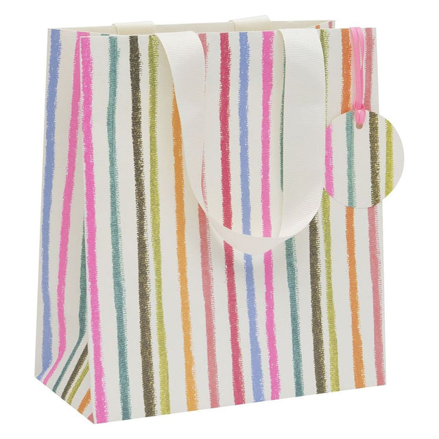 Medium Pink Stripes Gift Bag