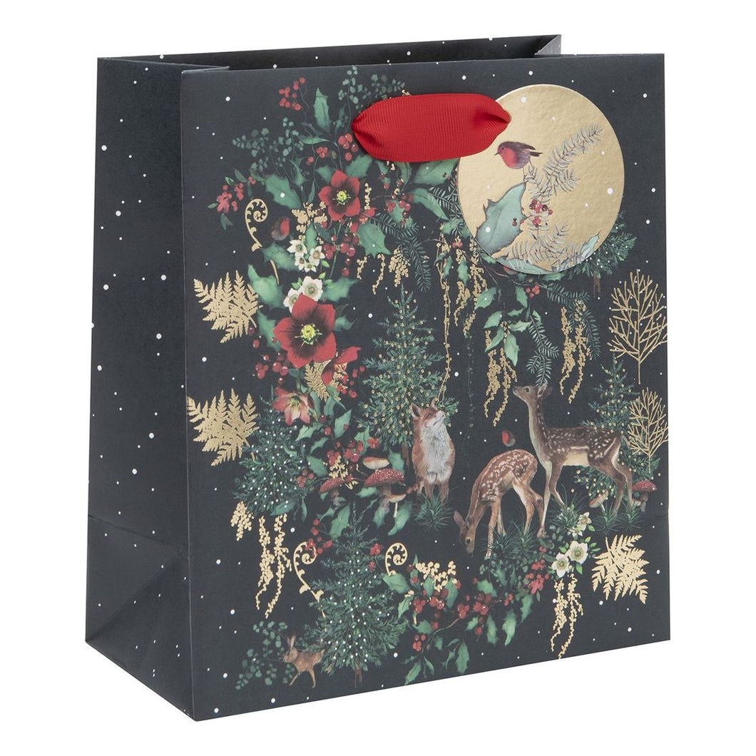 Medium Christmas Woodland Gift Bag