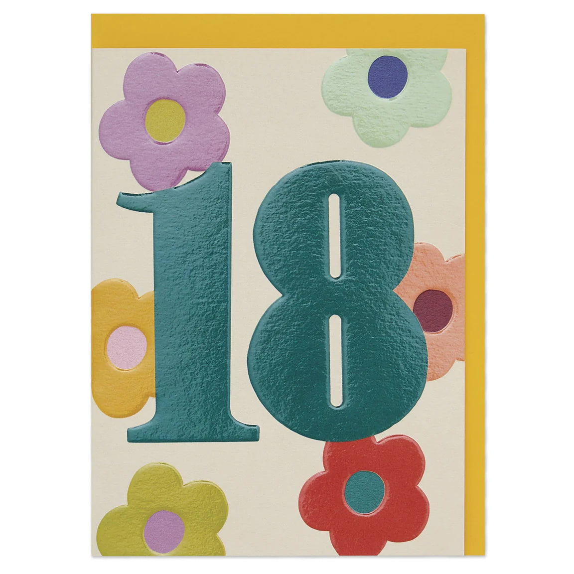 Age 18 Bold Floral Card