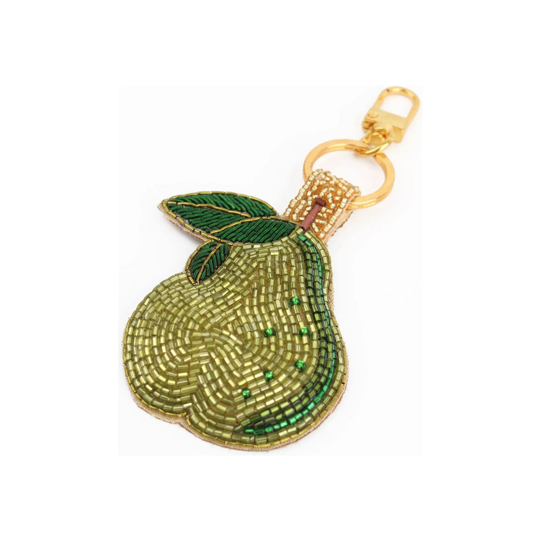 Green Pear Keyring