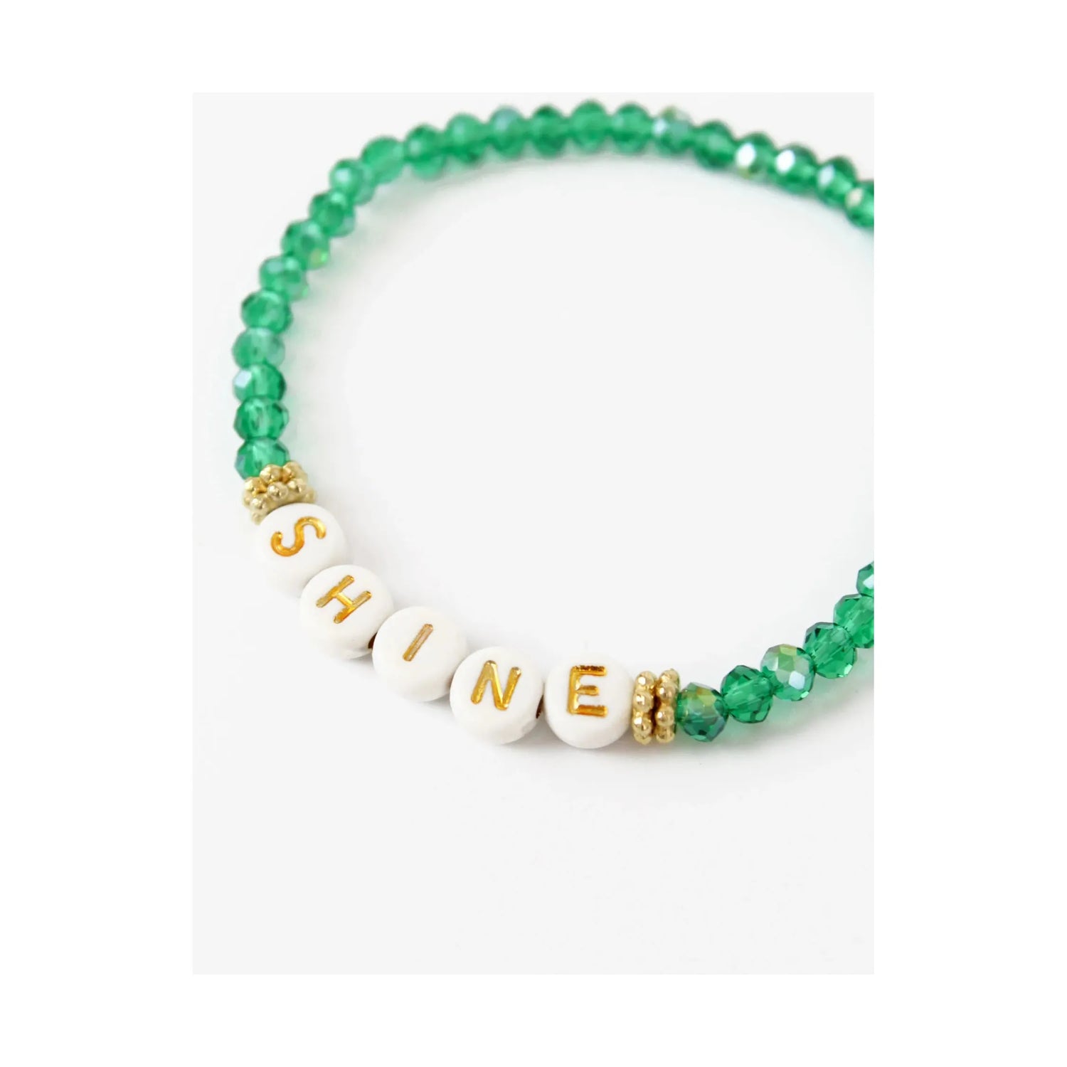 Green Shine Beaded Bracelet
