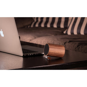 Drum Light Bluetooth Speaker Walnut Wood