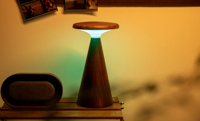 Large Sylva Table Lamp: Walnut