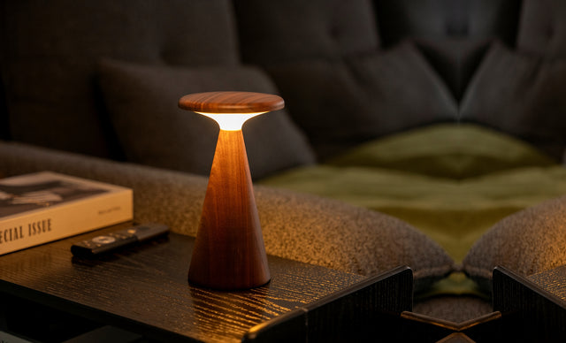 Large Sylva Table Lamp: Walnut