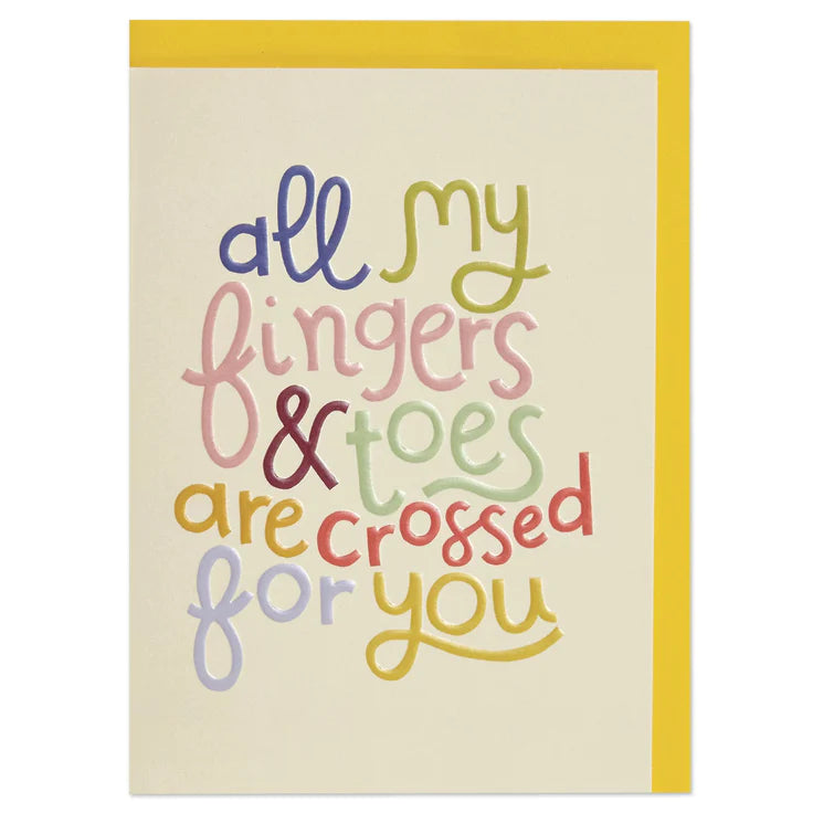 Fingers And Toes Crossed Card