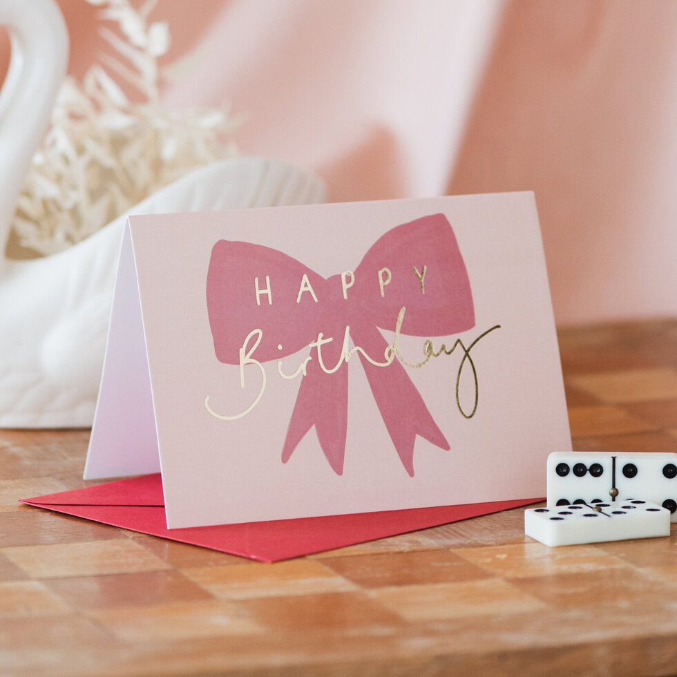 Birthday Pink Bow Card