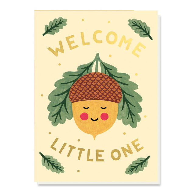 Welcome Little One Acorn Card