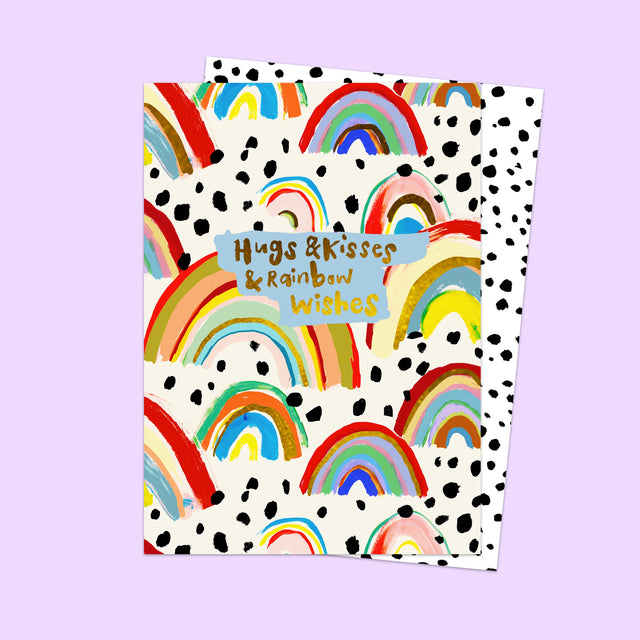Hugs Kisses & Rainbow Wishes Card