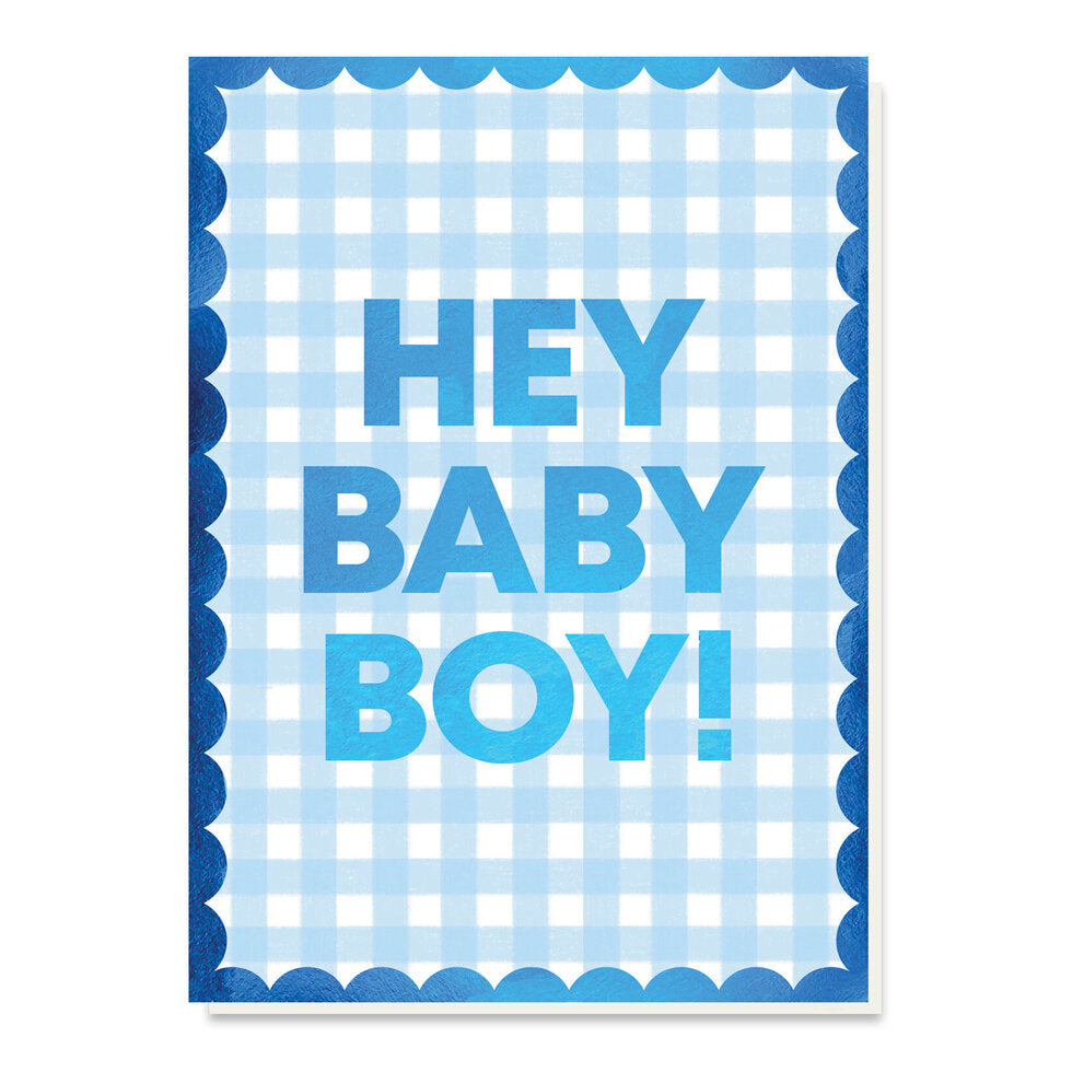 Hey Baby Boy Foiled Card
