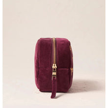 Load image into Gallery viewer, Honey Bee Plum Velvet Cosmetic Bag