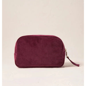 Honey Bee Plum Velvet Makeup Bag