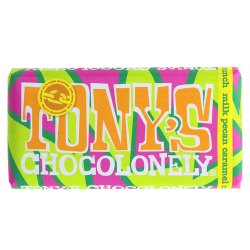 Tony's Milk Pecan Caramel Crunch Bar 180g