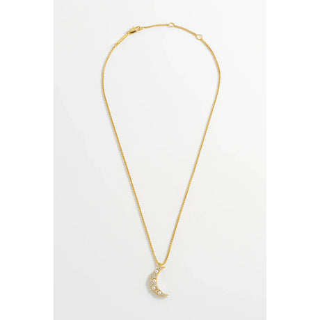 Pearl Moon Gold Plated Necklace