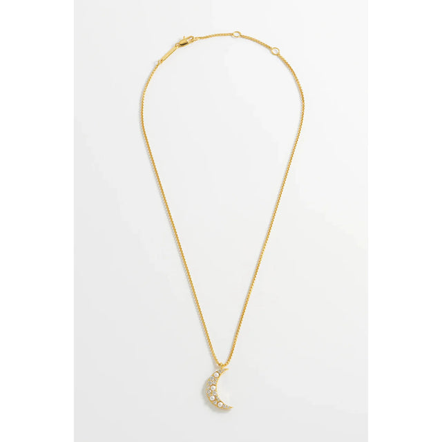 Pearl Moon Gold Plated Necklace