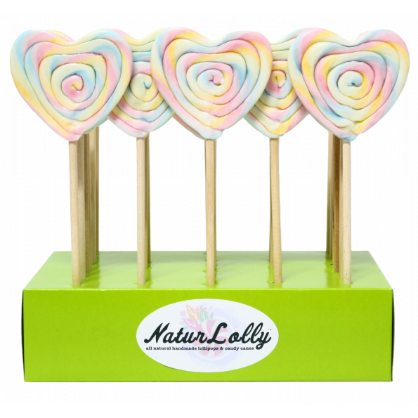 Pastel Rock Heart Lolly