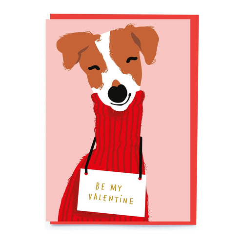 Be My Valentine Dog Card