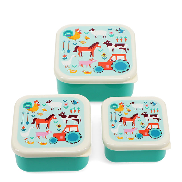 Farm Yard Set Of 3 Snack Boxes
