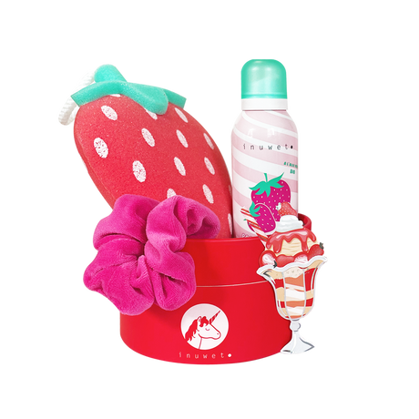 Sweet Pink Strawberry Bath Set