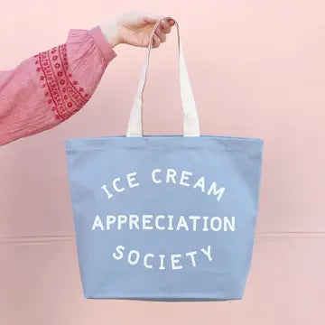 Light Blue Ice Cream Tote Bag