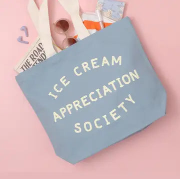 Light Blue Ice Cream Tote Bag