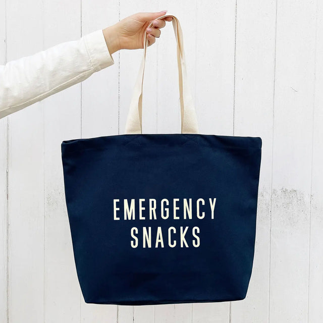 Midnight Blue Emergency Snacks Tote Bag