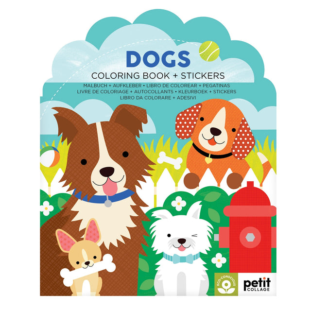 Dogs Colouring Book + Stickers