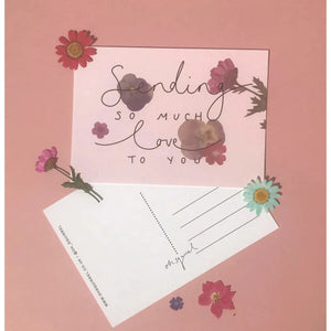 Set Of 4 Floral Postcards