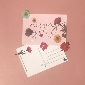 Set Of 4 Floral Postcards