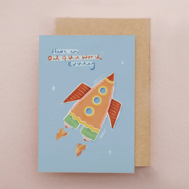 Rocket Birthday Card