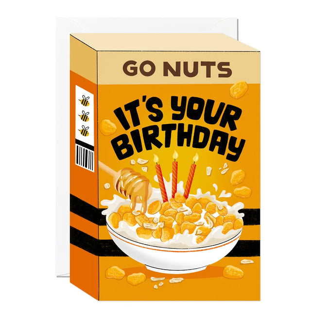 Go Nuts Birthday Cereal Card