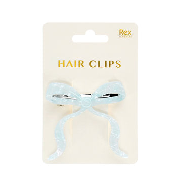 Blue Bow Hair Clip