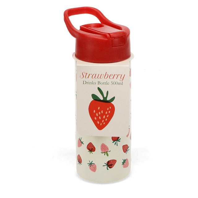 Strawberry Stainless Steel Push Button Bottle