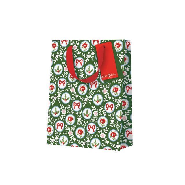 Medium Holly & Roses Gift Bag