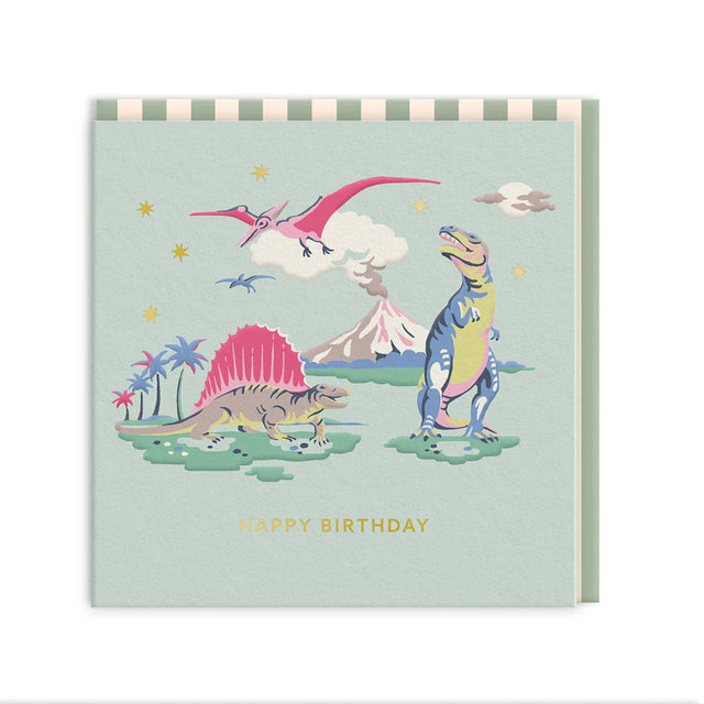 Mini Square Dino Birthday Card