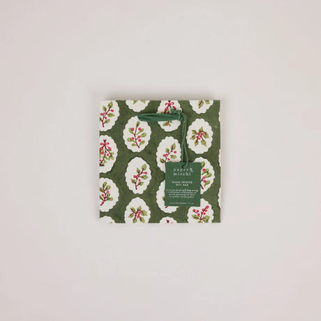 Small Holly Green Gift Bags