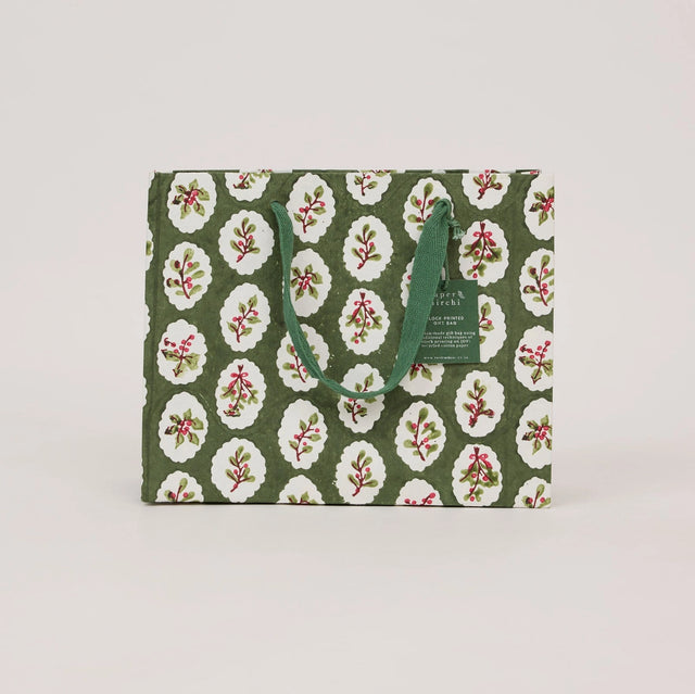 Medium Holly Green Gift Bags