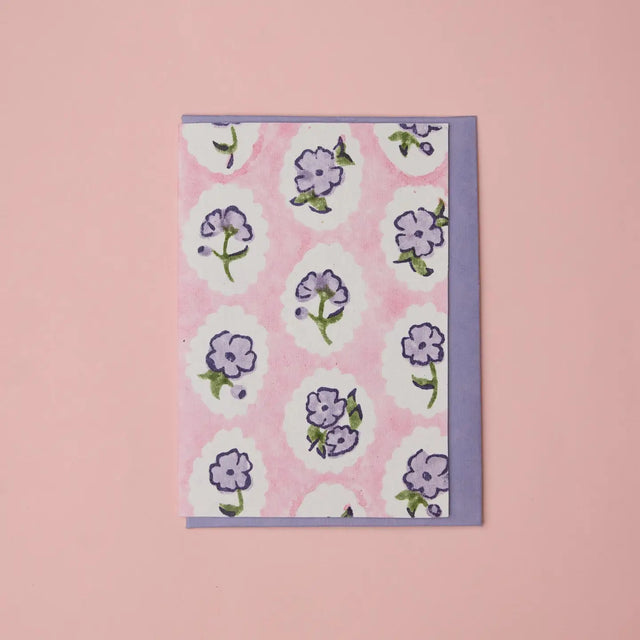 Violet Scallop Meringue Card