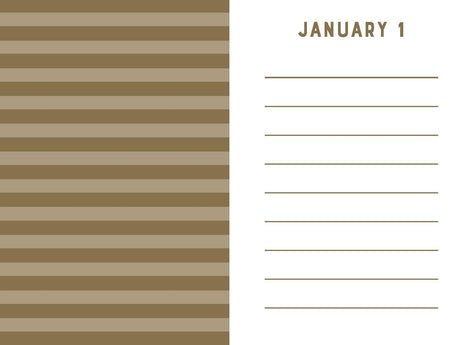 Mini One Line A Day: Navy Stripe