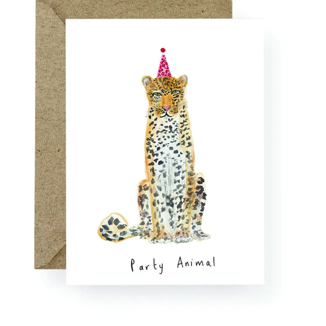 Party Leopard Card