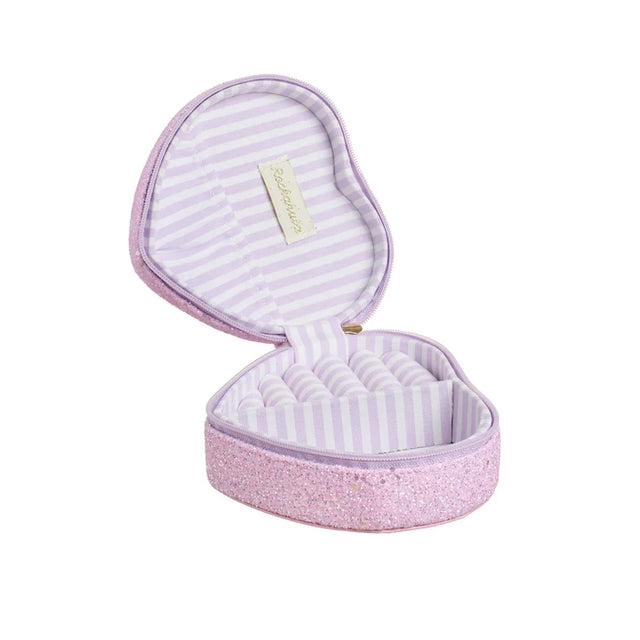 Enchanted Glitter Heart Jewellery Box
