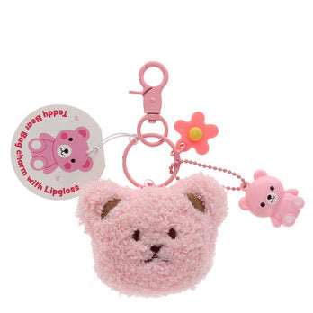 Teddy Plush Bag Charm & Lip Gloss