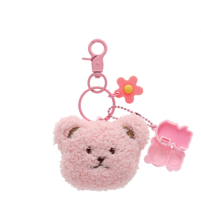 Teddy Plush Bag Charm & Lip Gloss