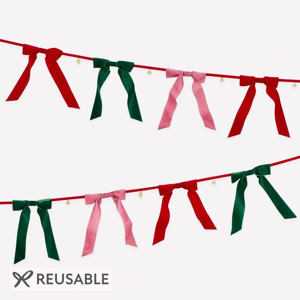 Velvet Bow Bell Garland